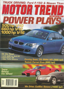 MOTOR TREND 2003 AUG - ENZO, CADDY-16, GReddy 350Z